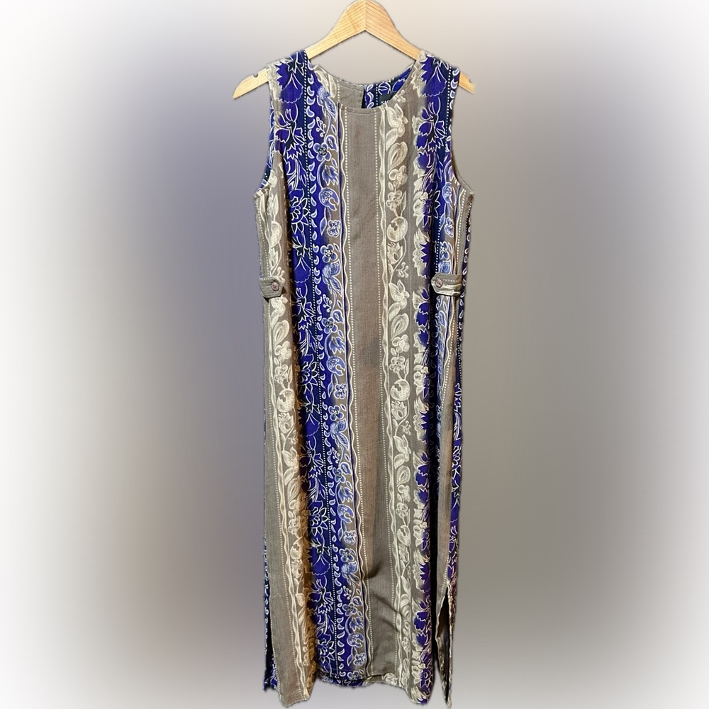 Vintage Sag Harbor Sleeveless Slipover Maxi Dress, Women's Small.